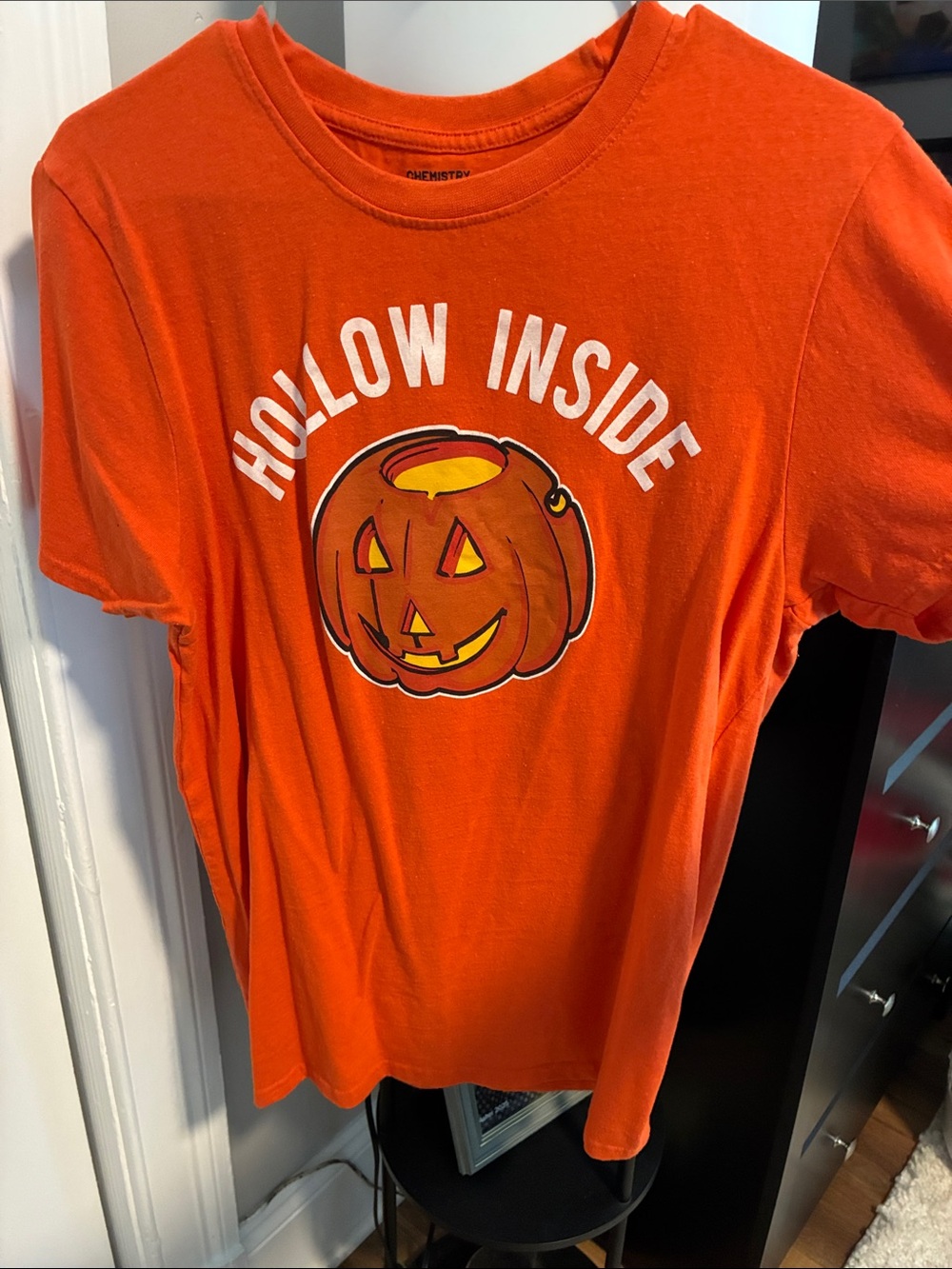 Chemistry Orange Halloween Pumpkin Graphic Tee